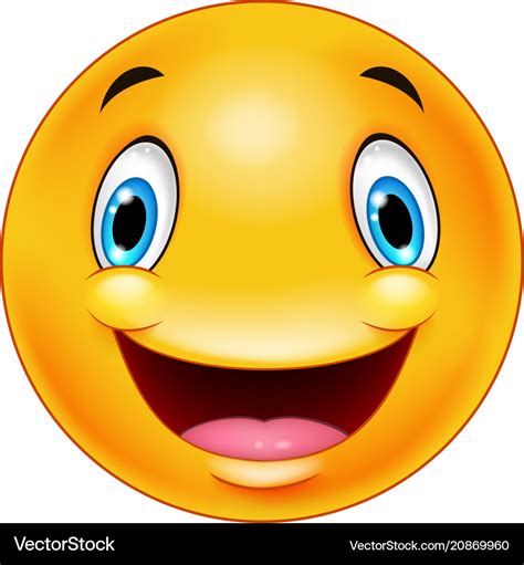 Happy smiley emoticon face Royalty Free Vector Image