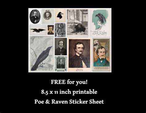 Edgar Allan Poe Art Raven Nevermore Poem Poster Raven on - Etsy