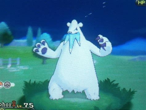 Can't really tell but caught shiny Beartic in FS! Not leaving till I ...