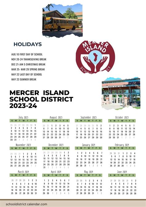 Mercer Island School District Calendar Holidays 2023-2024