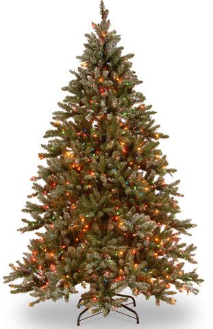 National Tree SR1-310E-90X 9' Snowy Concolor Fir Hinged Tree with 950