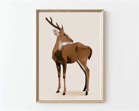 Canvas Painting Deer - Etsy