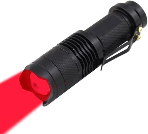 Amazon.co.jp: One Mode Red LED Flashlight, Powerful Single Mode Red ...