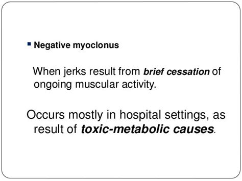 Myoclonus seizure