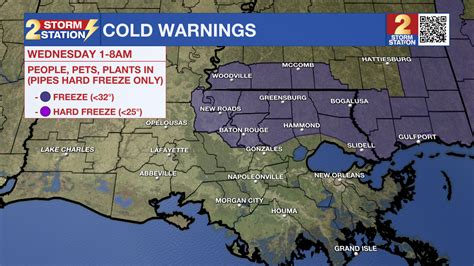 Tuesday PM Forecast: Freeze Warning issued along and north of the ...