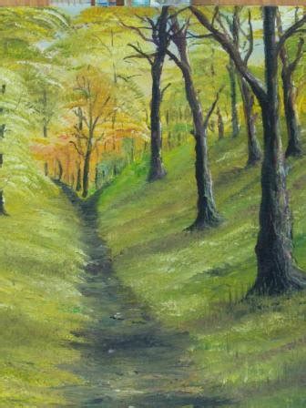 Two Roads Diverged In A Yellow Wood Painting at PaintingValley.com | Explore collection of Two ...