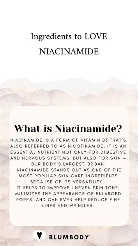 Niacinamide and it’s benefits | Skin care, Skin, Skin facts