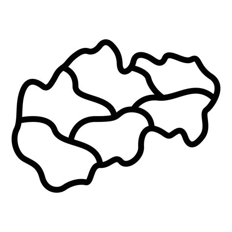 Slovakia country icon outline vector. Flag map 15072722 Vector Art at Vecteezy