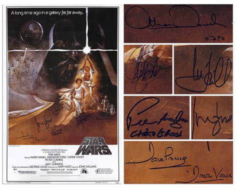 Sell or Auction Your 1977 Star Wars Cast Autographs Signed Poster Etc