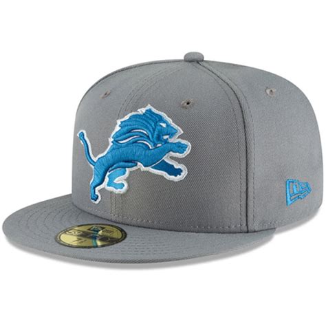 Men's New Era Gray Detroit Lions Omaha 59FIFTY Hat