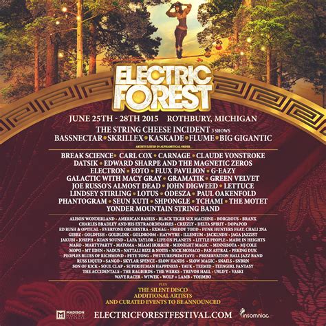 Lineup Revealed for 5th Annual Electric Forest Festival June 25-28, 2015 - Music News - Jammerzine