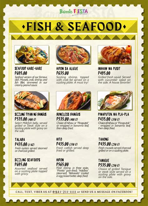 Barrio Fiesta Philippines Menu Prices Updated 2024