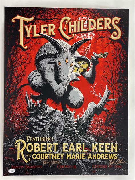 TYLER CHILDERS SIGNED AUTOGRAPH 18X24 CONCERT TOUR POSTER - HALLOWEEN 2019 JSA | Autographia