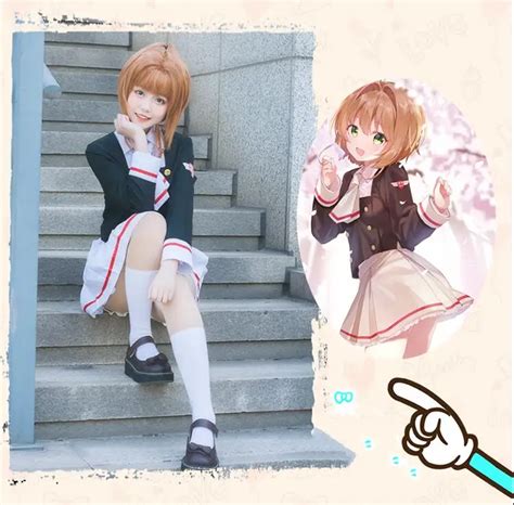 Cardcaptor Sakura Card Captor Sakura School Uniform Anime Cosplay ...