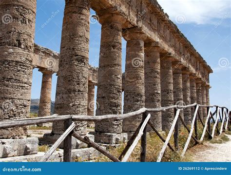 Segesta temple stock photo. Image of mediterranean, archaeological ...