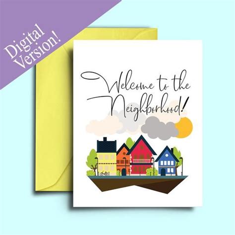 Printable A5 Welcome to the Neighborhood Card for New | Etsy in 2021 ...