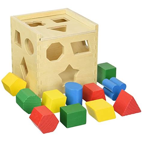 Preschool Toys & Pretend Play Classic Wooden Toy With 12 Shapes Melissa ...