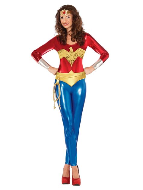 Superhero Style Wonder Woman Classic Adult Catsuit Costume - PartyBell.com