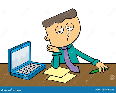 Bored at work stock illustration. Illustration of office - 26533203