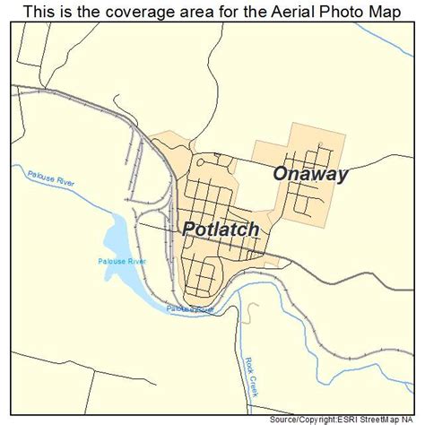 Aerial Photography Map of Potlatch, ID Idaho