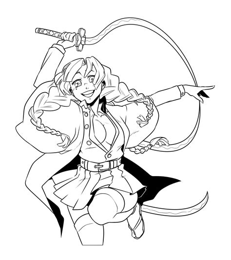 19+ Mitsuri Coloring Page - AudreyCaragh