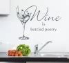 Wine Glass Wall Art Sticker Personalised