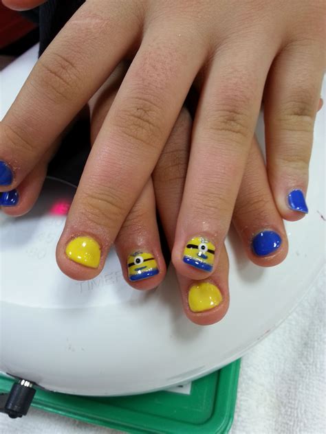 Kids gel nail with design. #kidsnail, #kids, #nail, #cute, #cutenail, # ...