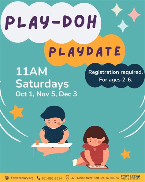 11/05/2022 | Play-Doh Playdate | Fort Lee Public Library