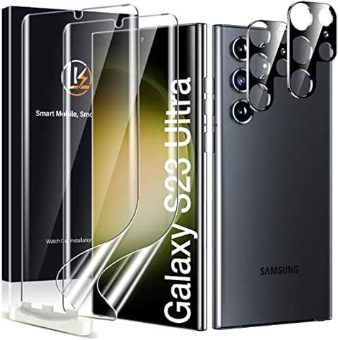 [ 2+2 ]LK 2 Packs Samsung Galaxy S23 Ultra Screen Protector, TPU Soft Screen Protector with 2 ...