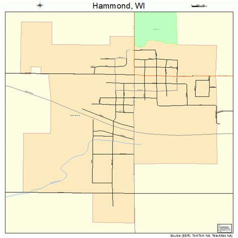 Hammond Wisconsin Street Map 5532325