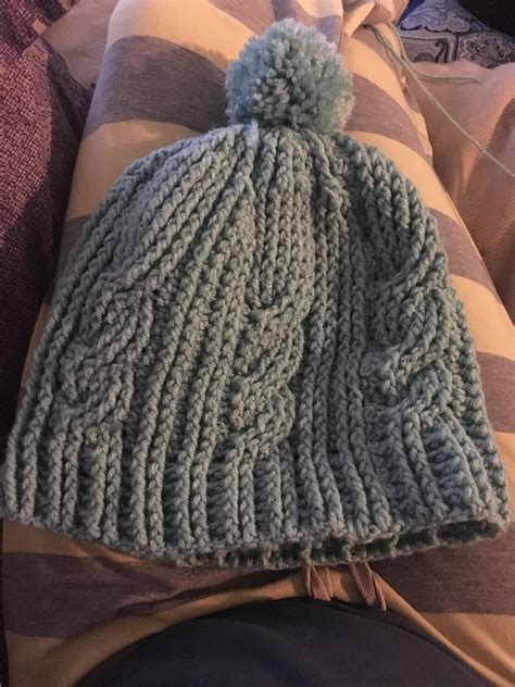 A crochet cable stitch hat : r/crochet