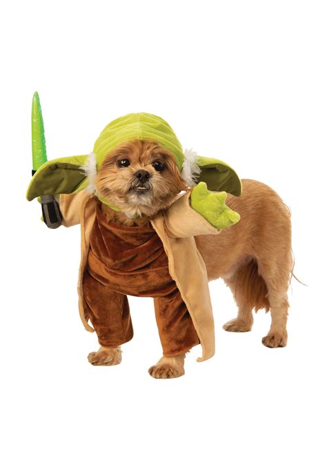 Walking Yoda with Lightsaber Dog Star Wars Costume