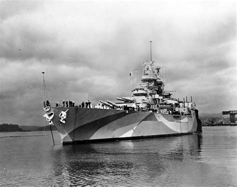 USS West Virginia (BB-48) Damaged during the Attack on Pearl Harbor, she's seen here at Puget ...