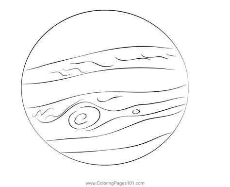 Jupiter Planet Coloring Page for Kids - Free Planets Printable Coloring ...