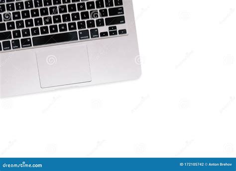 Laptop Keyboard on a White Background. Template for Design Stock Photo ...