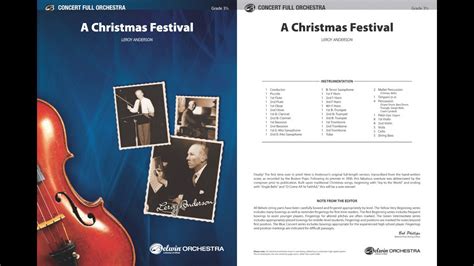 A Christmas Festival, by Leroy Anderson -- Score and Sound - YouTube