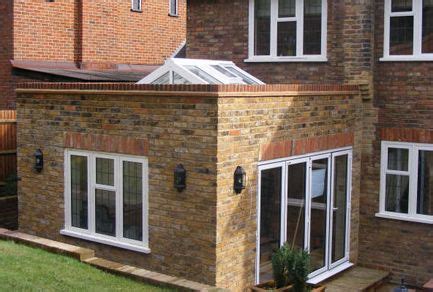 flat roof extension with lantern - Google Search Brick Extension, Single Storey Extension ...