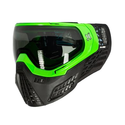 HK Army Paintball KLR Thermal Mask Goggles - Blackout Neon Green with ...