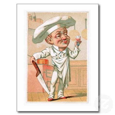 Chef Cook Vintage Food Ad Art Postcard | Zazzle.com in 2021 | Ad art ...