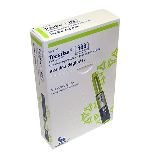 Tresiba 100 U/ml solucion inyectable , 5 plumas precargadas de 3 ml.