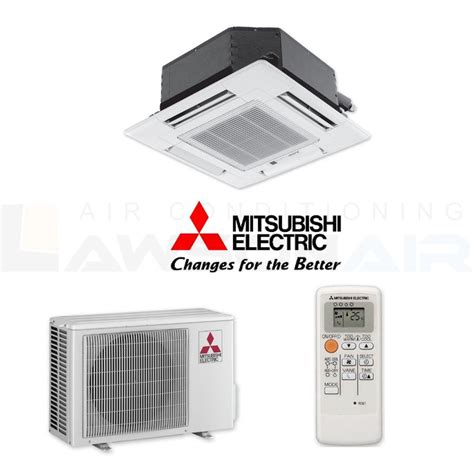 White Mitsubishi Electric 4 Way Ceiling Cassette AC, | ID: 18941470591