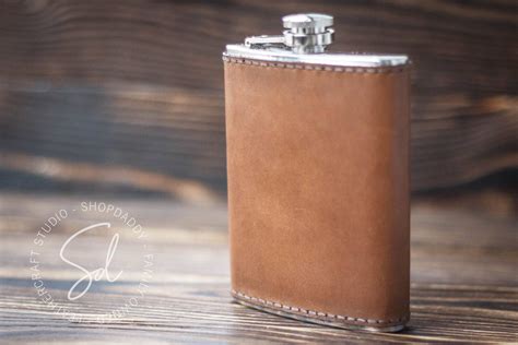 Personalized Flask Engraved Flask Leather Flask Monogrammed - Etsy