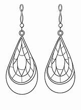 Earrings Coloring Page Pictures  Freepik sketch template