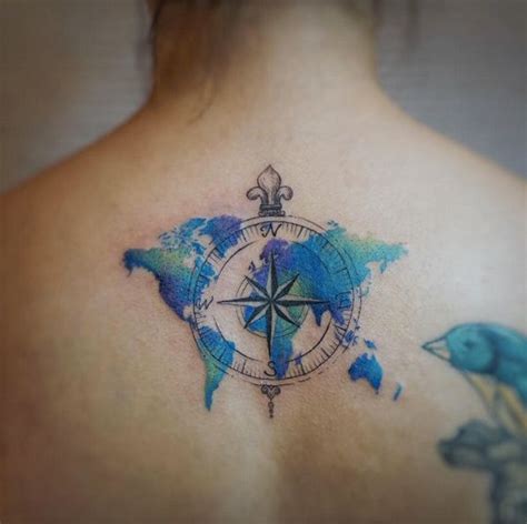 Watercolor tattoo - Watercolor world map by G.NO... - TattooViral.com | Your Number One source ...