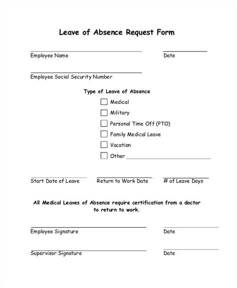 FREE 18+ Leave Request Forms in PDF | Ms Word | Excel