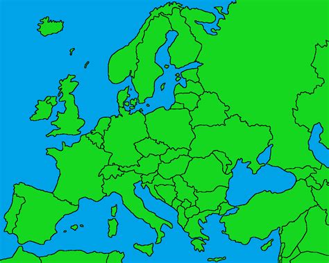 Europe Map Blank Png