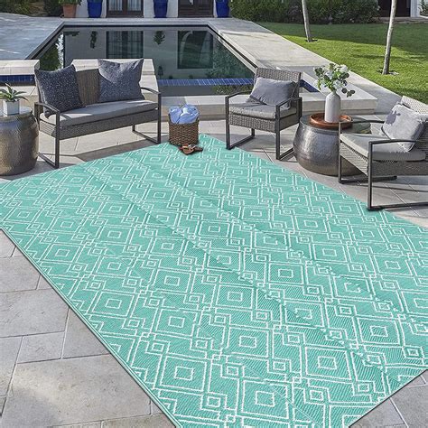 ZC5HAO Reversible Indoor Outdoor Rugs 6x9 Ft Stain Resistant Plastic Straw Rug Large Outdoor ...