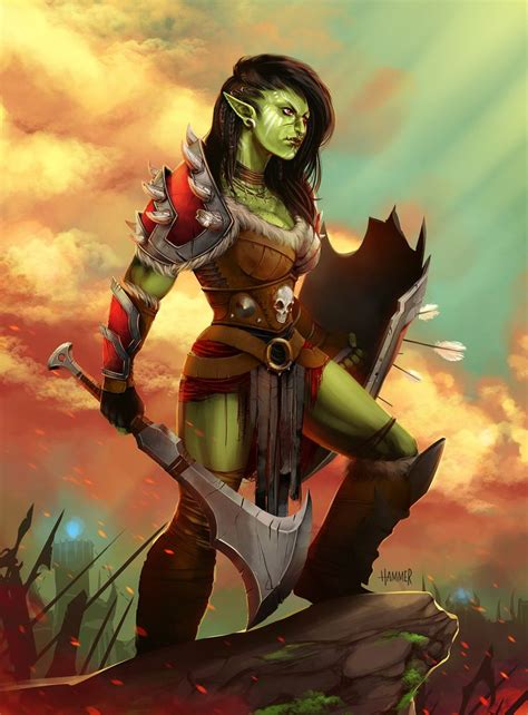 Orc Warrior, Davi Hammer on ArtStation at https://www.artstation.com/artwork/J63bz | Orc warrior ...