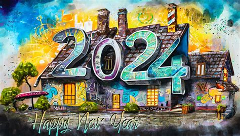 New Year 2024, Greeting Card Free Stock Photo - Public Domain Pictures