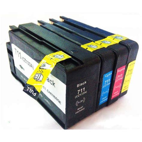 HP 711XL & 711 Remanufactured Ink Cartridge 4-Pack Combo